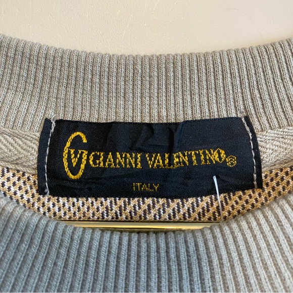 ⭐️LOWEST⭐️ Vintage Gianni Valentino Long Sleeve Pocked Crewneck Embroidered - Picture 5 of 6